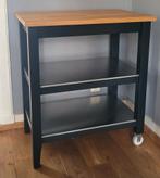Keukentrolley roltafel hout zwart Stenstorp ikea, Huis en Inrichting, Keuken | Keukenelementen, Ophalen, Gebruikt, 75 cm of meer