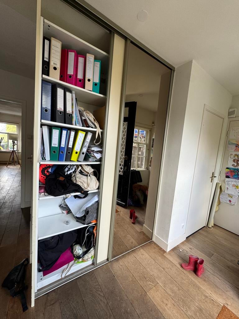 Kast met spiegel, 48x160x258 cm (diep, breed, hoog), Ophalen, Gebruikt, 200 cm of meer, 150 tot 200 cm