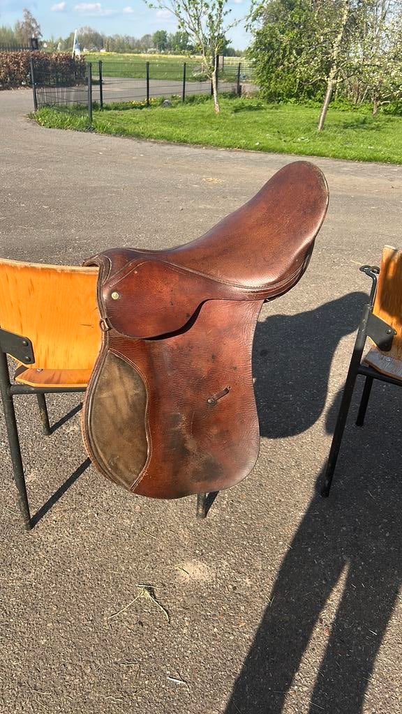 Bruin spring zadel, Dieren en Toebehoren, Ophalen of Verzenden, Gebruikt