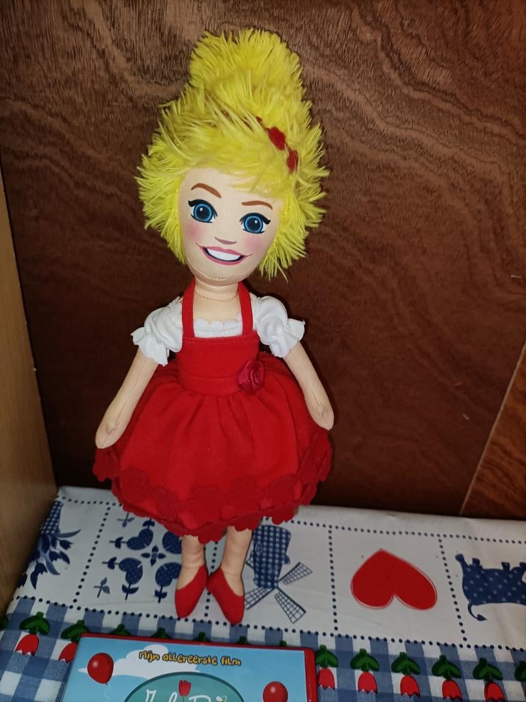 Juf Roos knuffel 33 cm groot + dvd, Ophalen of Verzenden, Zo goed als nieuw