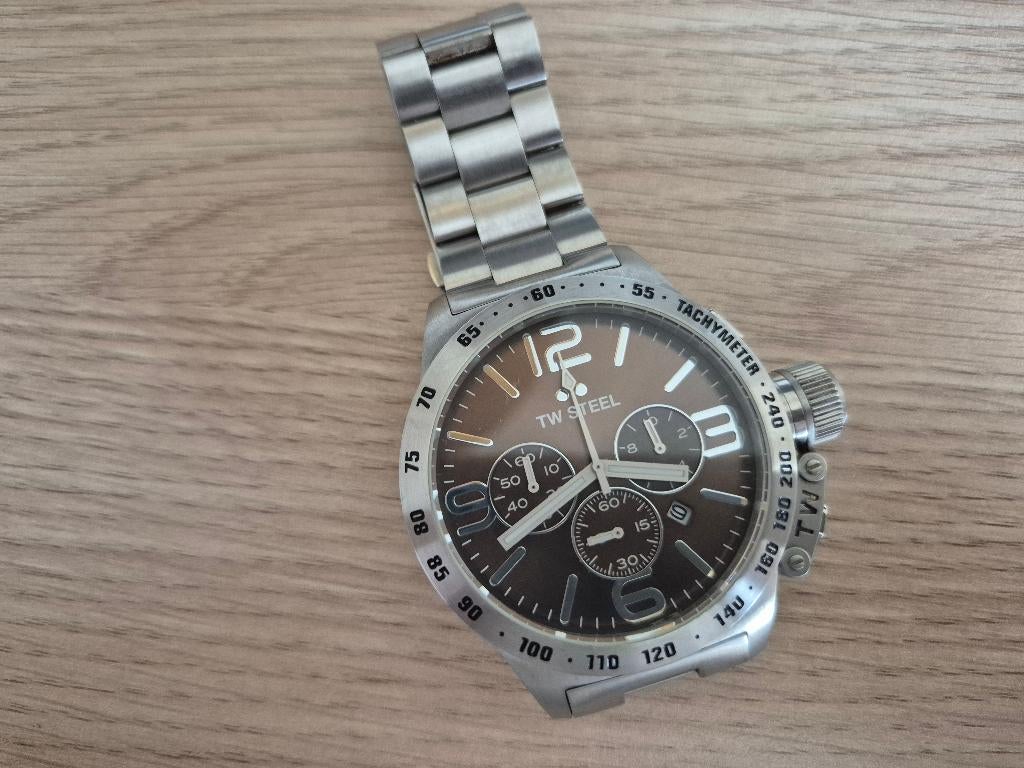TW steel cb24 Canteen Bracelet 50mm, Staal, Staal, Polshorloge, Zo goed als nieuw