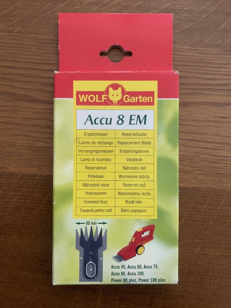 Wolf Garten reservemes Accu 8 EM, Ophalen of Verzenden, Gebruikt, Accu, Wolf-Garden