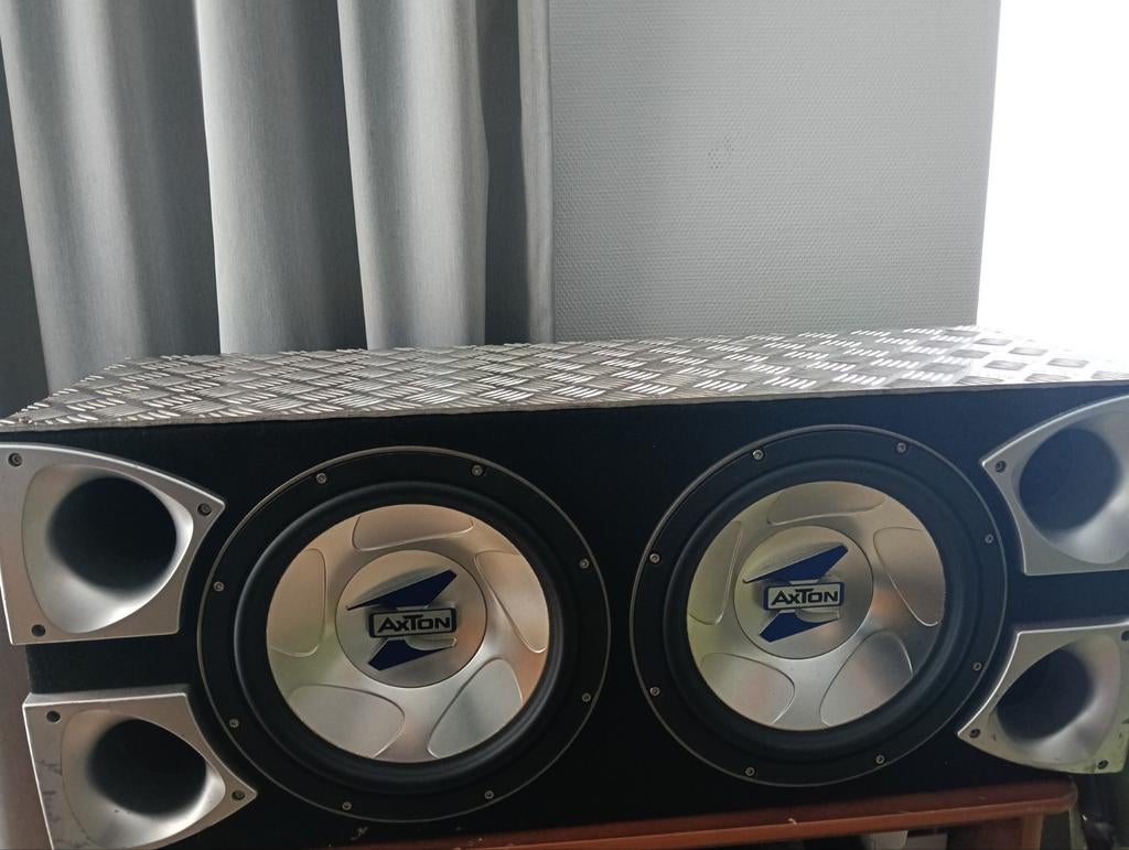 Axion Subwoofer Dubbele Bass Box 500 watt in totaal, Ophalen, Zo goed als nieuw