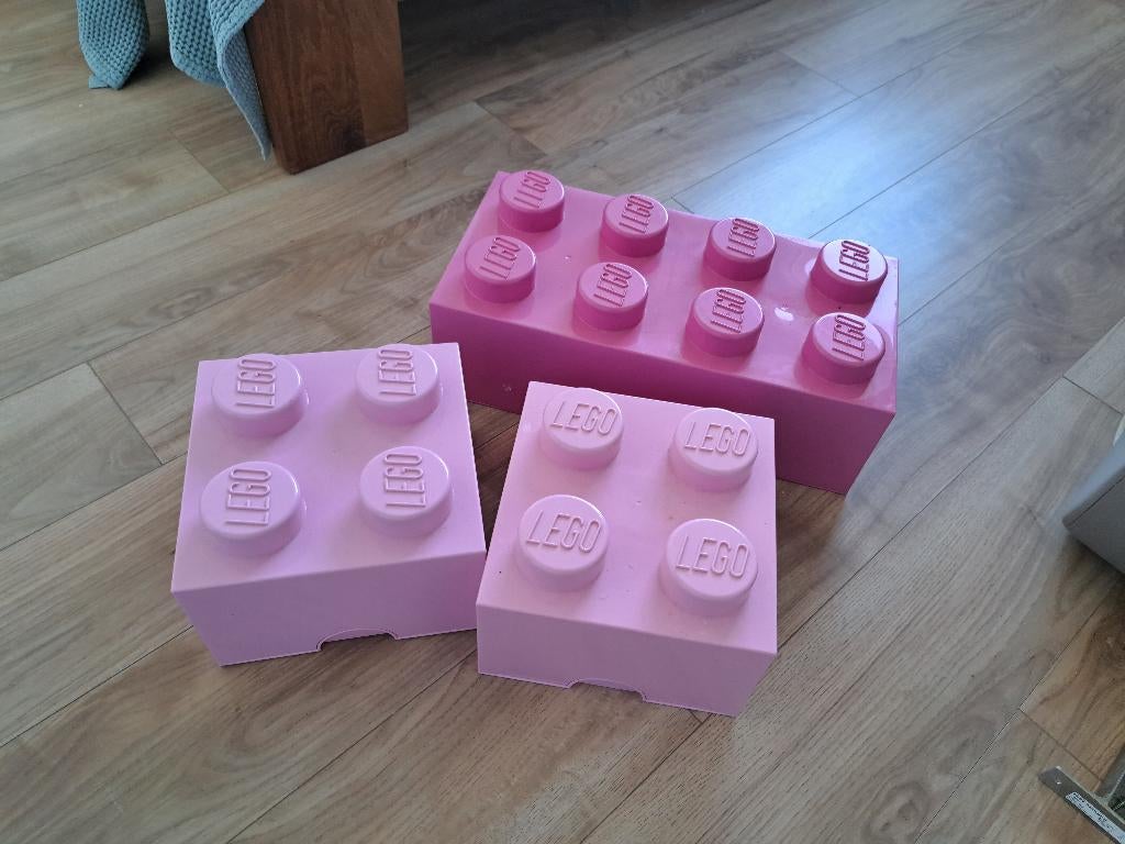 Lego opbergdozen / opbergbox - roze, Kinderen en Baby's, Speelgoed | Duplo en Lego, Ophalen, Zo goed als nieuw, Overige typen