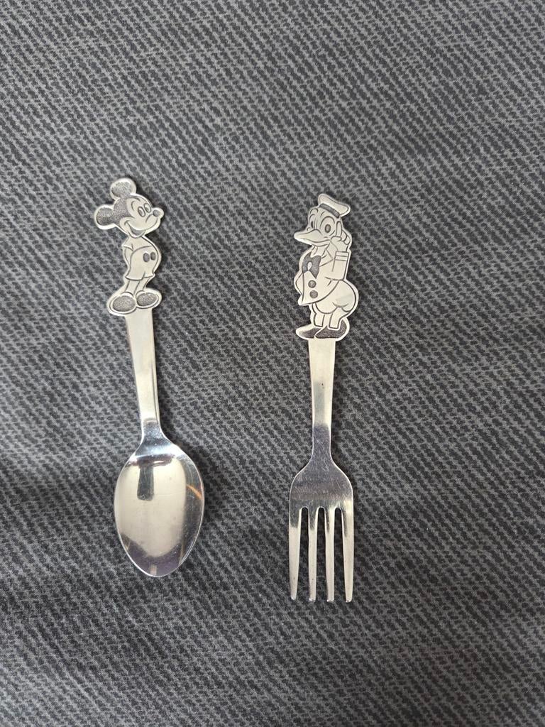 Vintage Disney bestekset: Mickey Mouse en Donald Duck, Ophalen of Verzenden