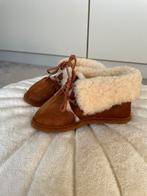 Vintage babyschoentjes, bruin leer ca. 13 cm, Kinderen en Baby's, Babykleding | Schoentjes en Sokjes, Ophalen of Verzenden, Gebruikt
