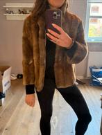 Bruine fur jas - Maat M, Kleding | Dames, Jassen | Winter, Ophalen of Verzenden, Zo goed als nieuw, Maat 38/40 (M), Bruin