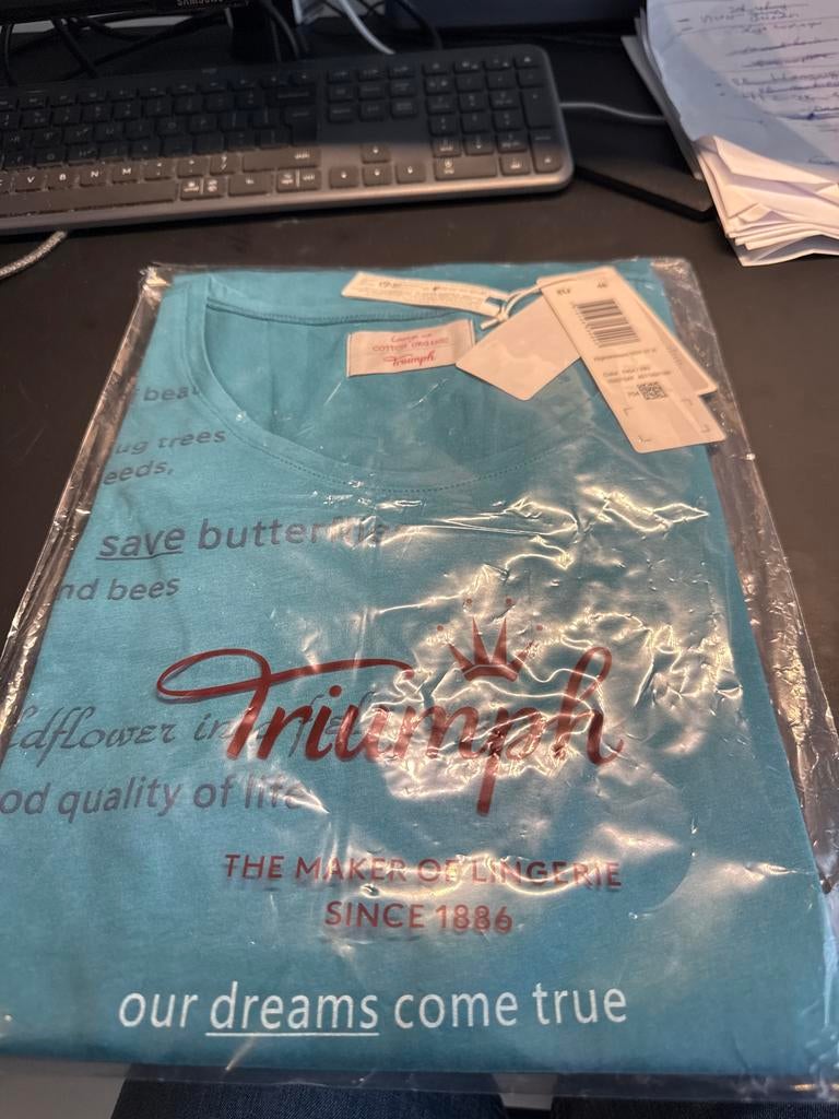 Triumph Nachthemd NDK 01 X - Nieuw met labels, Blauw, Maat 46/48 (XL) of groter, Nieuw, Ophalen of Verzenden