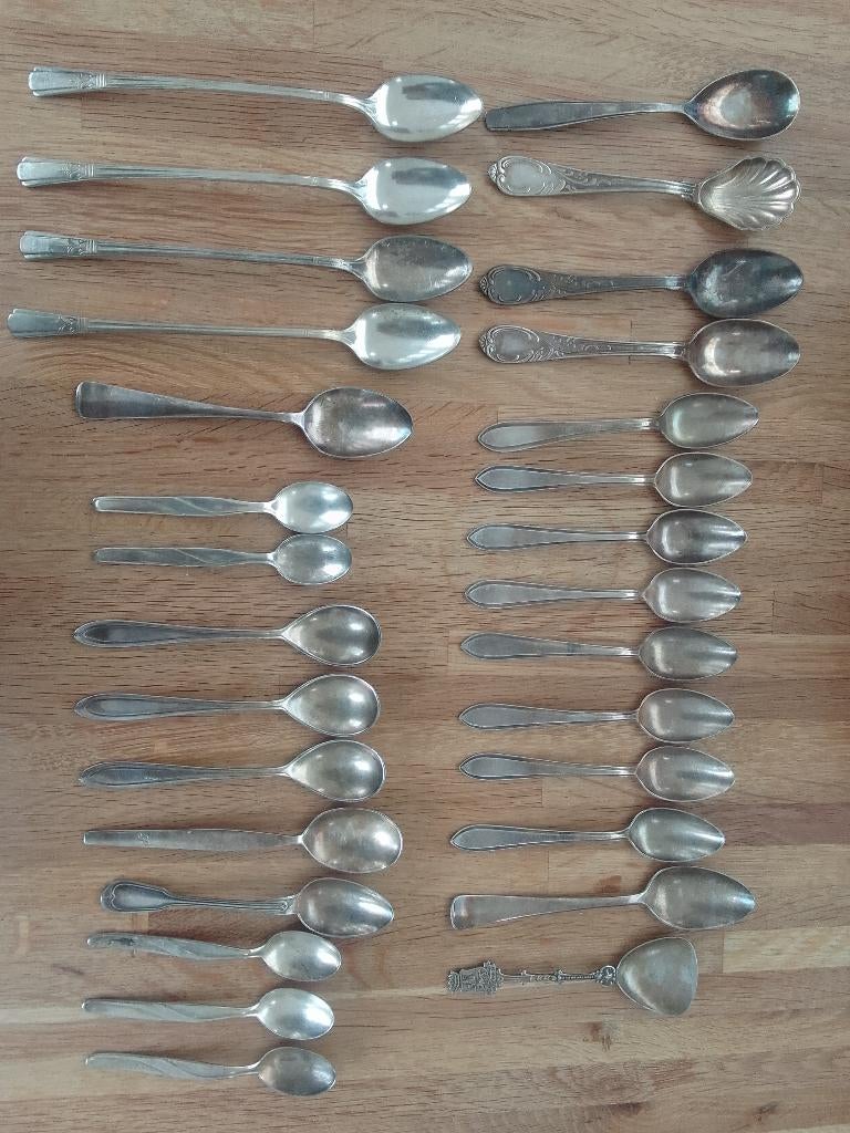 verzilverde lepeltjes diverse, Verzenden