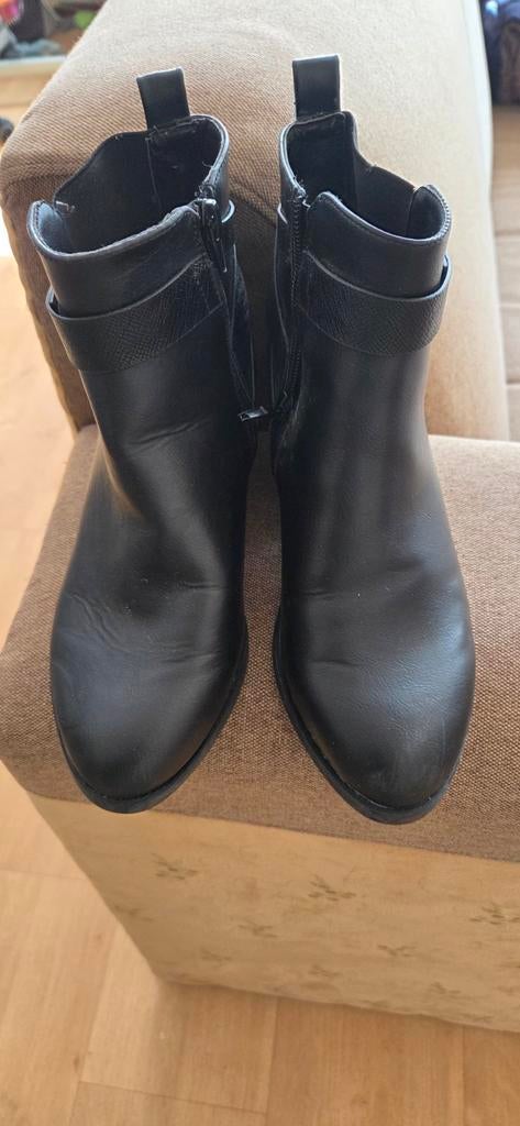 Zwarte laarzen met rits maat 37, Ophalen, Zwart, Lage of Enkellaarzen, Nieuw