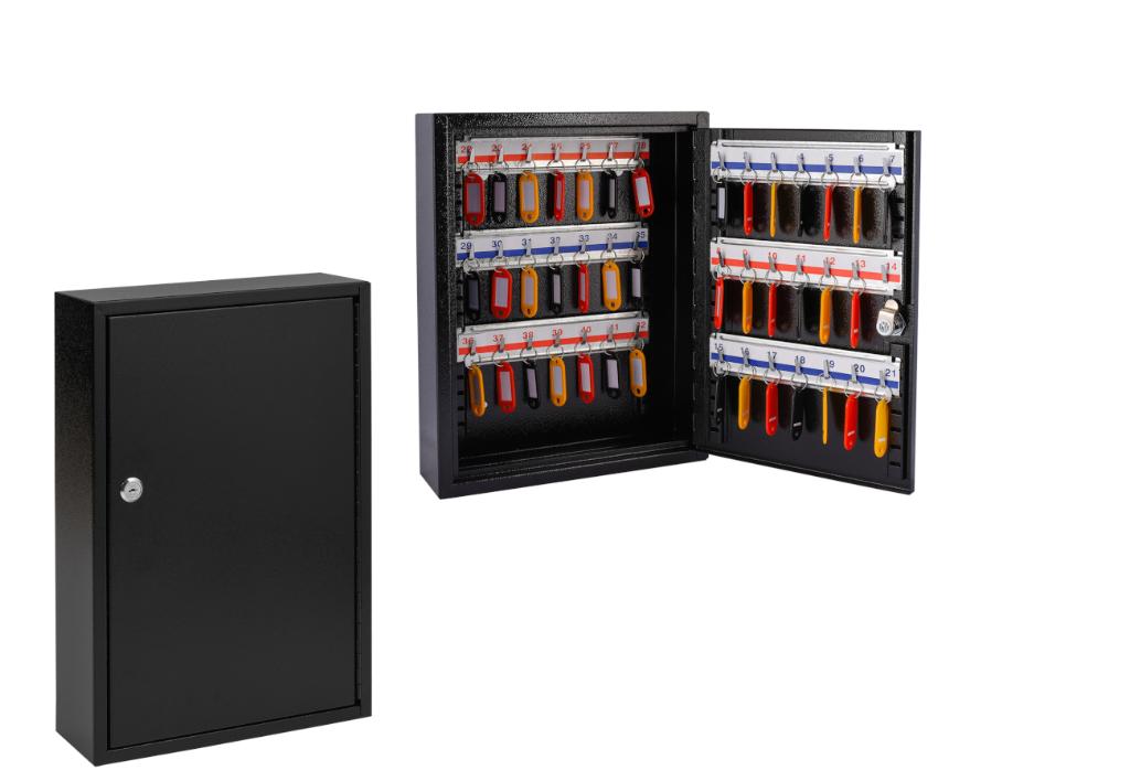 Sleutelkast metaal zwart voor 42 sleutels 35 x 27 x 8 cm, Nieuw, Brandkast, Info@yazas.com, Ochtruper Str 24 Gronau