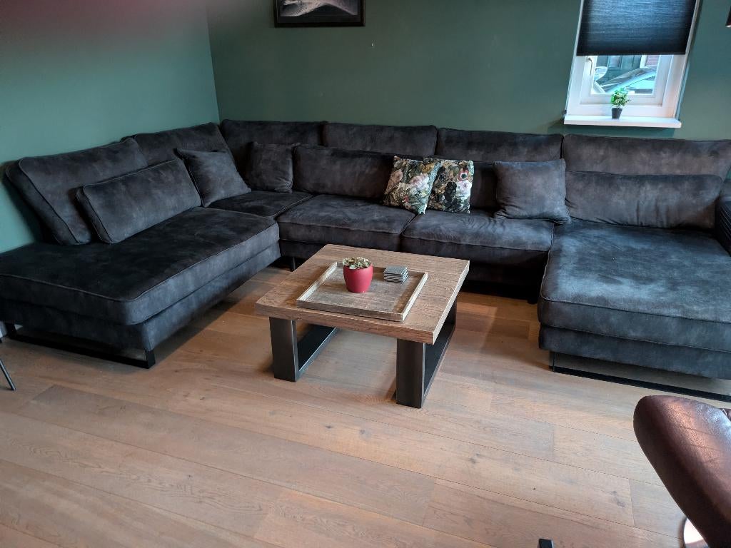 Bankstel, Ophalen, Hoekbank, 300 cm of meer, Zo goed als nieuw