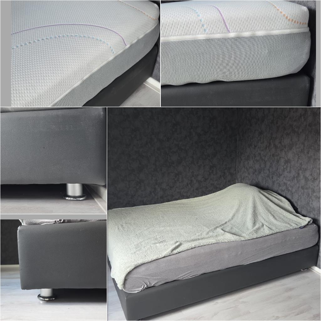 Boxspring 140-200, Huis en Inrichting, Slaapkamer | Boxsprings, Ophalen, Gebruikt, Zwart, Tweepersoons