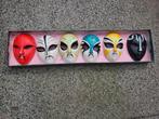 6 miniatuur Chinese Peking Opera maskers in originele doos, Ophalen of Verzenden