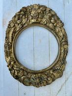 Antieke Comtoise Latoenkoperen Klokrand - Ovaal, Ophalen of Verzenden