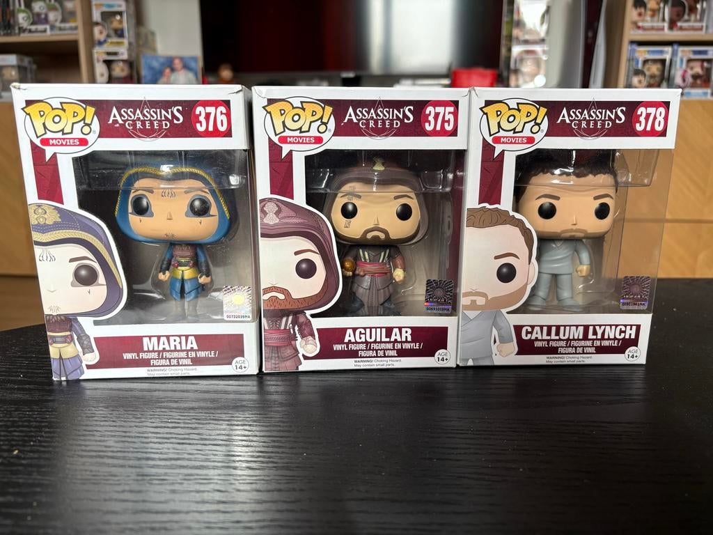 Assassin's Creed Funko Pop! Maria, Aguilar, Callum Lynch, Ophalen of Verzenden, Gebruikt