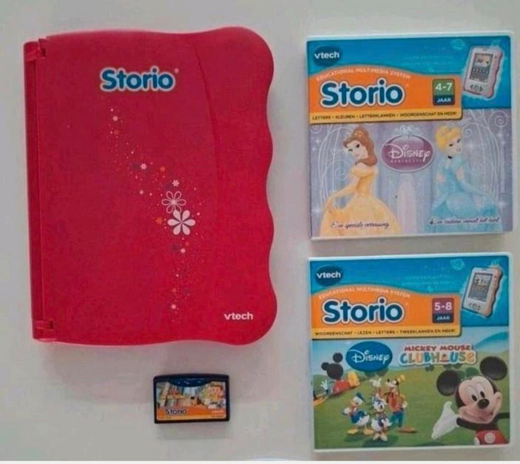 Te koop een roze VTech Storio leercomputer + spelletjes, Kinderen en Baby's, Speelgoed | Educatief en Creatief, Zo goed als nieuw
