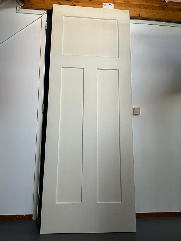 Board paneel opdekdeur, Doe-het-zelf en Verbouw, Deuren en Horren, Ophalen, Minder dan 80 cm, Binnendeur, Nieuw