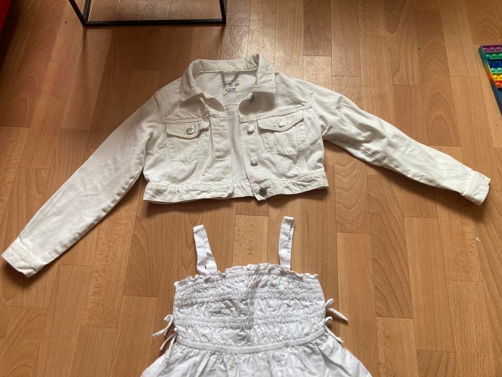 Spijkerjasje, wit, nieuw, maat 140, primark, Ophalen of Verzenden, Nieuw, Meisje, Jas