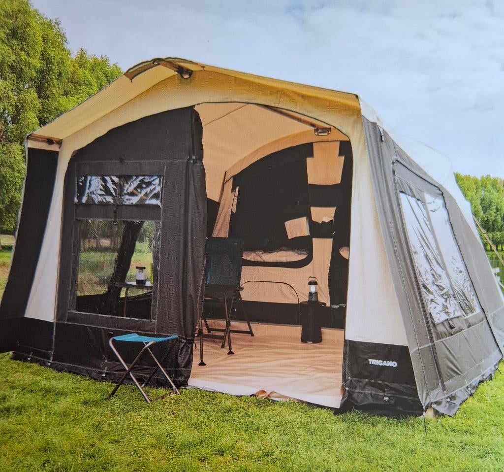 Mooie vouwwagen, Ophalen, Trigano, Blauw, Aanwezig