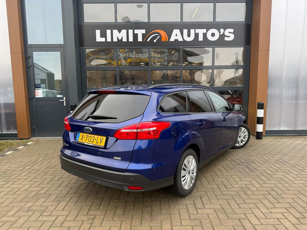 Ford Focus Wagon 1.0 Trend Aut/Climate/Navi/Pdc.v+a/Cruise/A, Auto's, Ford, Bluetooth, Gebruikt, Euro 6, Blauw
