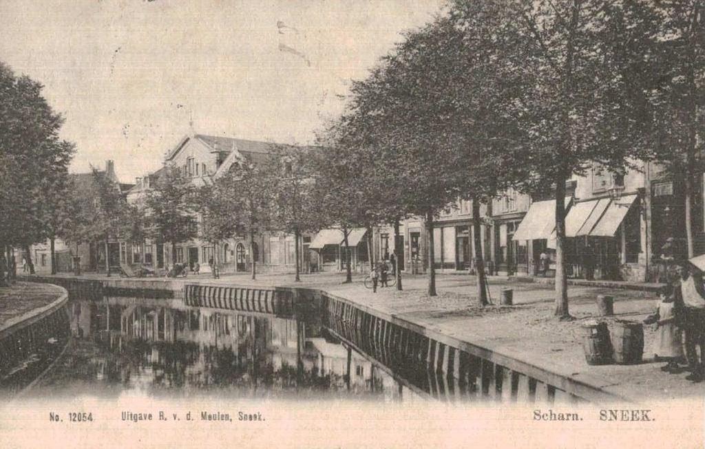 1905 Scharn. SNEEK, Verzamelen, Ansichtkaarten | Nederland, Ophalen of Verzenden, Voor 1920, Gelopen, Friesland