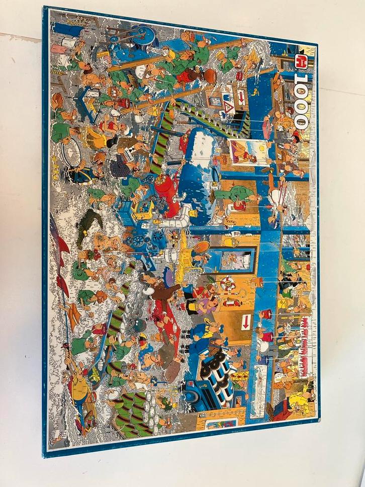 Jan van Haasteren Puzzel - De Bouwplaats - 1000 stukjes, Hobby en Vrije tijd, Denksport en Puzzels, Gebruikt, Legpuzzel, 500 t/m 1500 stukjes