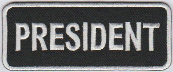 President stoffen opstrijk patch embleem #1, Ophalen of Verzenden, Nieuw