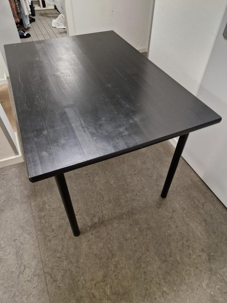 Zwarte bureau/eettafel, compact en stijlvol, Huis en Inrichting, Tafels | Eettafels, Ophalen, Gebruikt, 100 tot 150 cm, 50 tot 100 cm