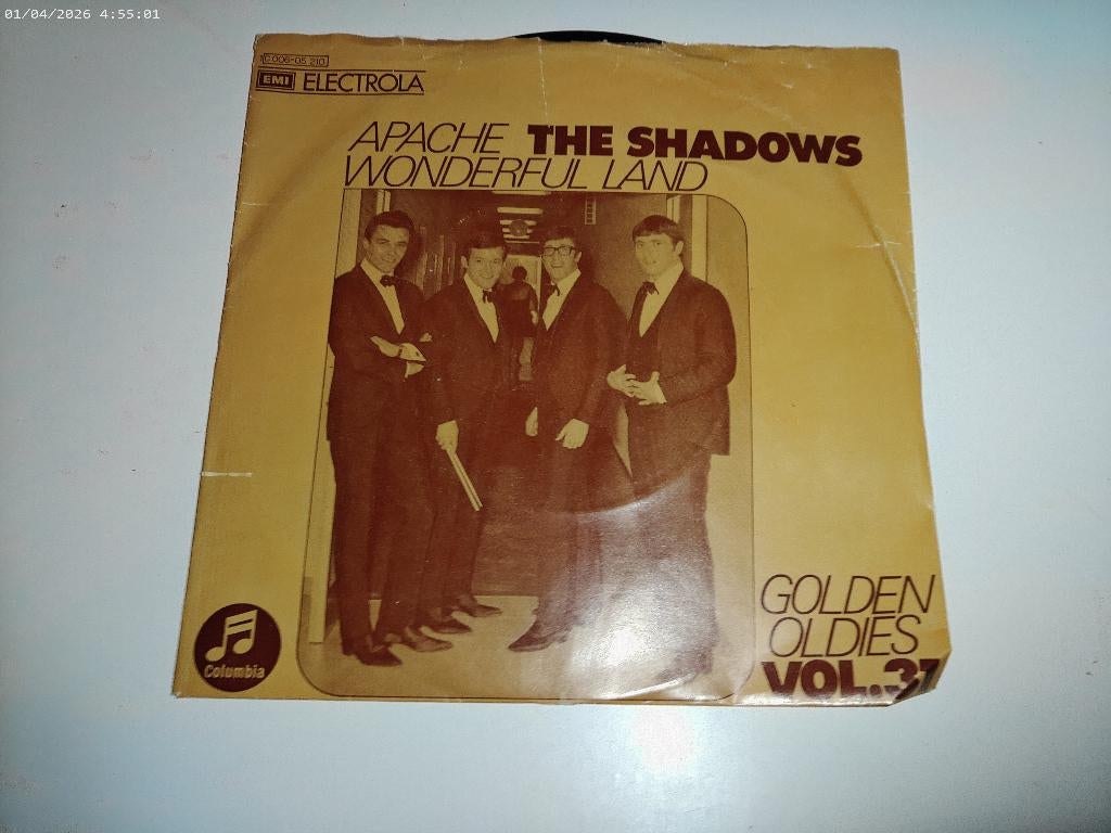 The Shadows - Apache / Wonderful Land  ( Oldies ), Cd's en Dvd's, Vinyl Singles, Gebruikt, 7 inch, Single, Ophalen of Verzenden