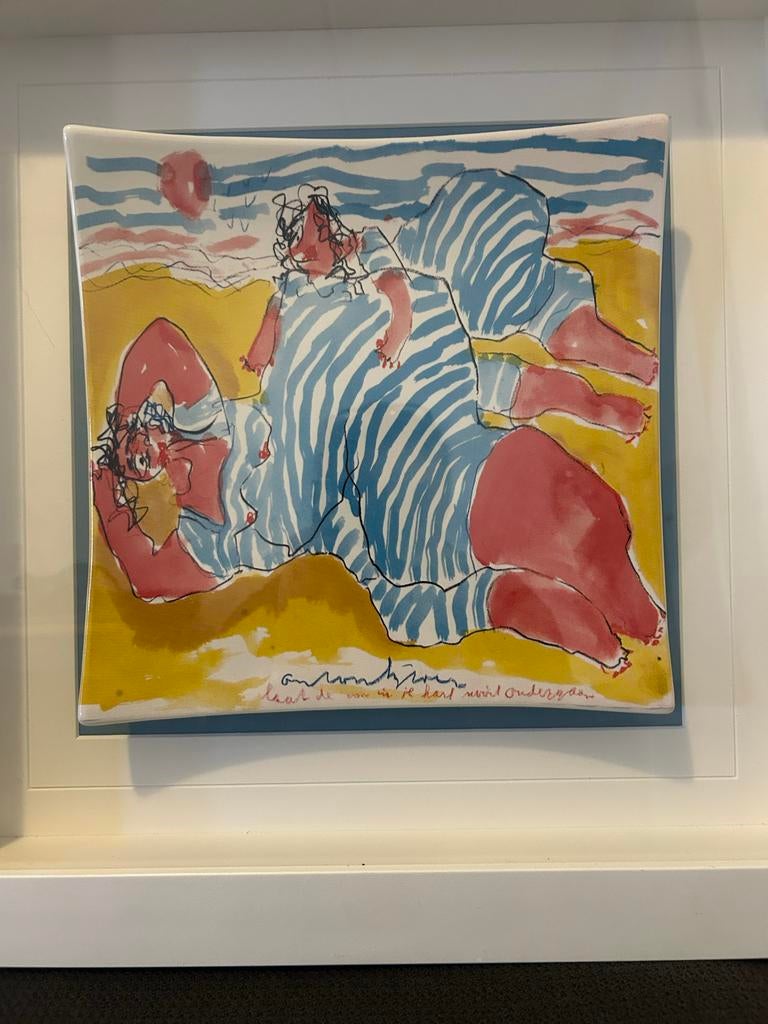 Anton Heyboer keramiek bord - Laat de zon in je hart, Ophalen of Verzenden