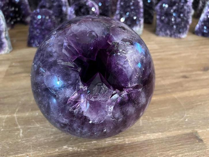 Amethist bol (27) diameter 15 cm, 4.8 kg !!!, Verzamelen, Mineralen en Fossielen, Mineraal, Ophalen of Verzenden
