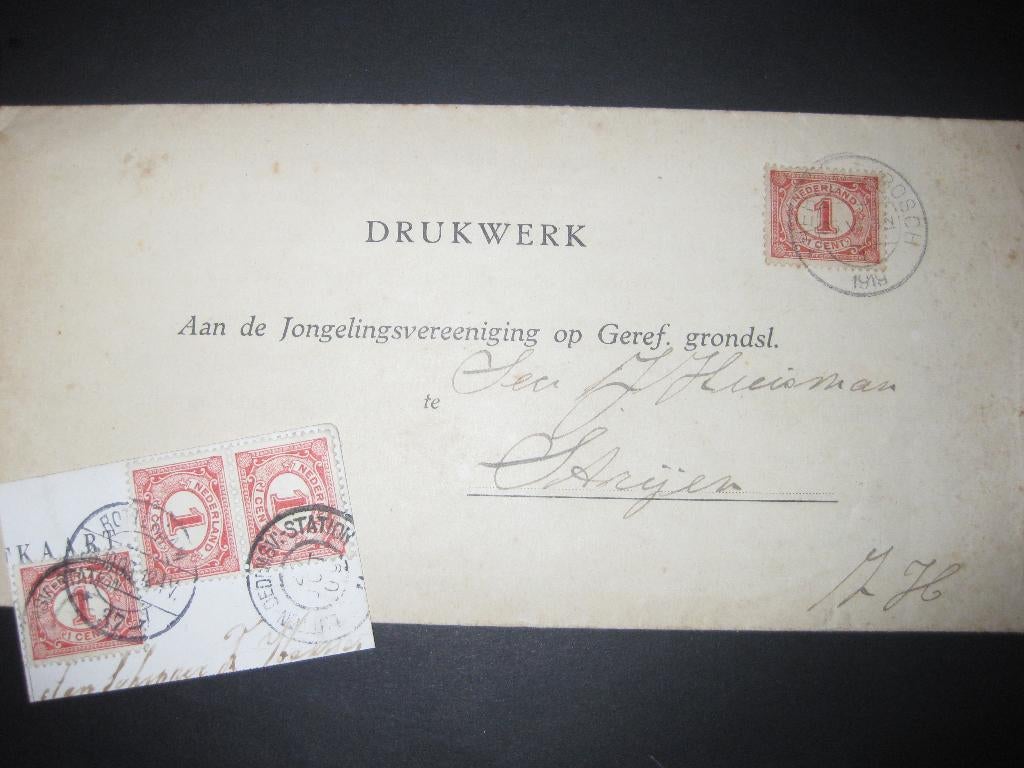 postzegels nederland brief, Postzegels en Munten, Postzegels | Nederland, Ophalen of Verzenden, T/m 1940, Gestempeld