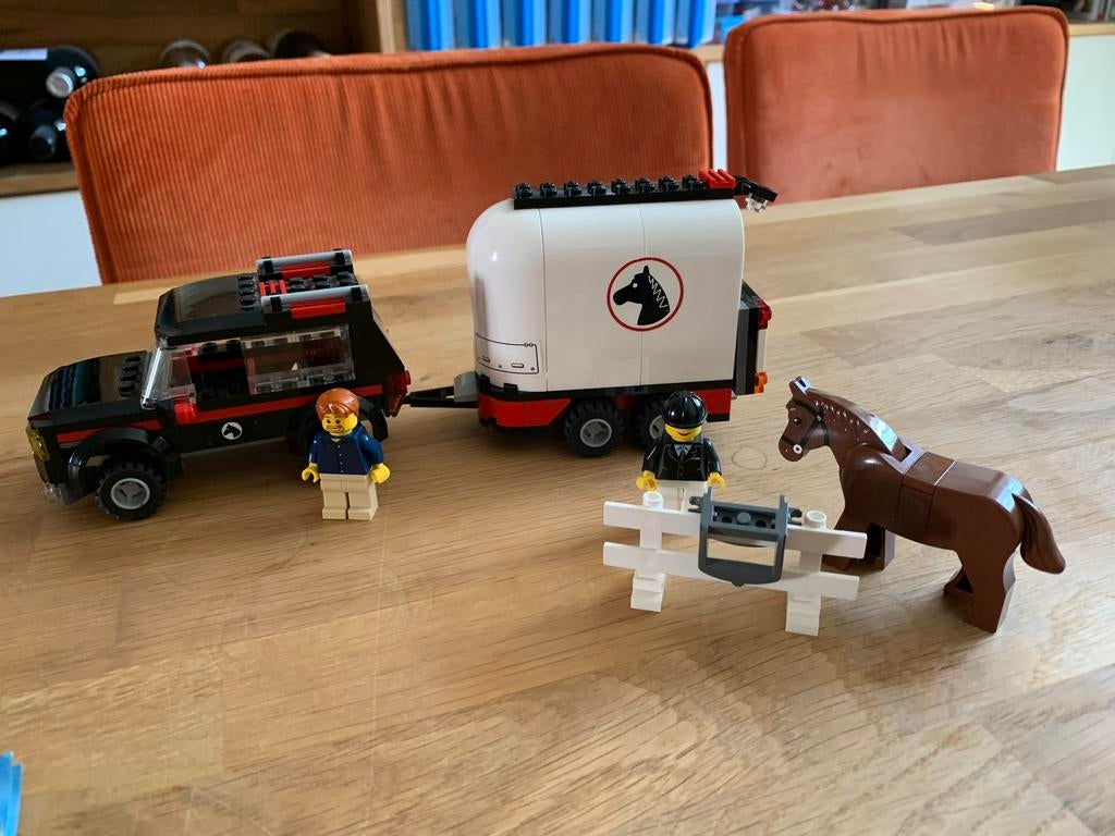 Lego City - Rangerover + Paardentrailer, Ophalen of Verzenden, Zo goed als nieuw, Complete set, Lego
