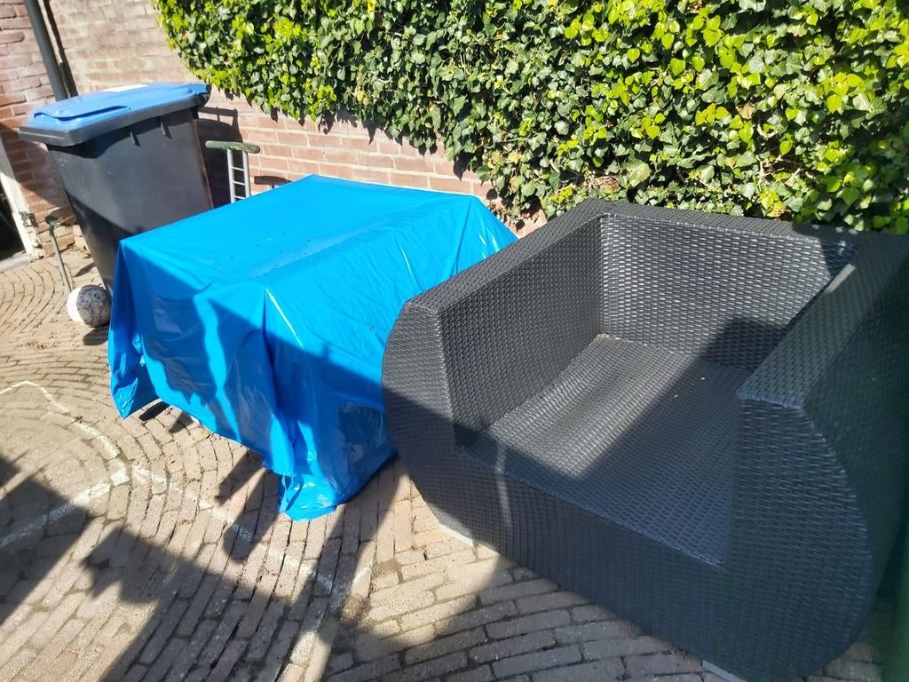2 luxe tuinstoelen incl. Kussens, Zo goed als nieuw, Wicker, Stoel, Ophalen