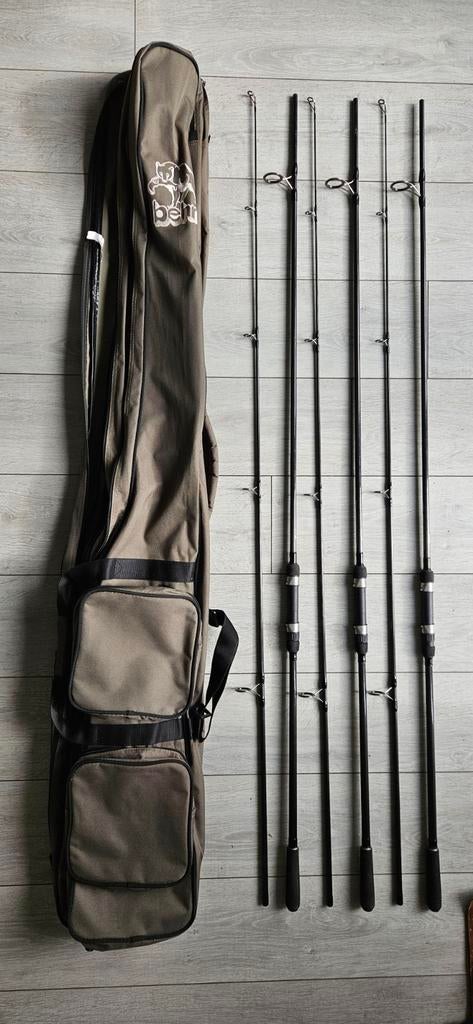 Set 3 x 10 ft 3lbs Shakespeare met Foudraal, Ophalen of Verzenden, Zo goed als nieuw, Complete set