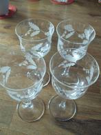 Vier antieke glaasjes, Antiek en Kunst, Antiek | Glas en Kristal, Ophalen of Verzenden