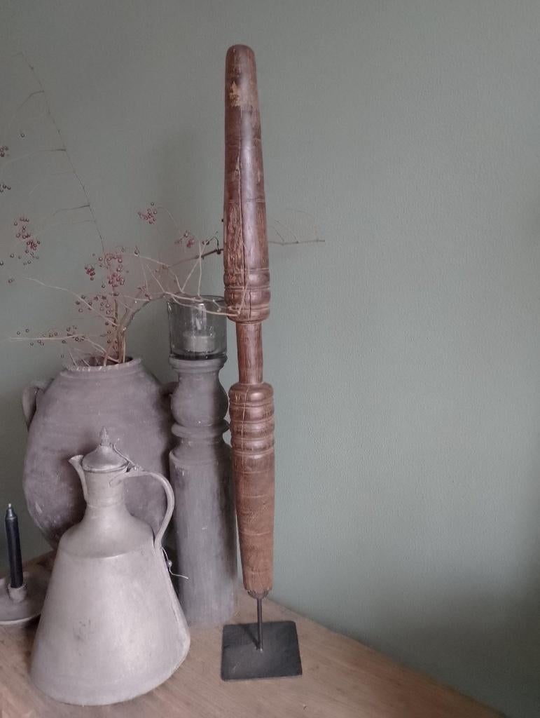 NIEUW groot ornament pinakel op voet 90 cm hoog, Huis en Inrichting, Woonaccessoires | Overige, Ophalen, Hout, Nieuw, Landelijk
