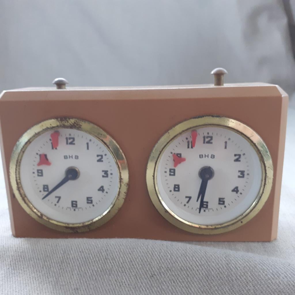 Vintage schaakklok, BHB,, Ophalen of Verzenden