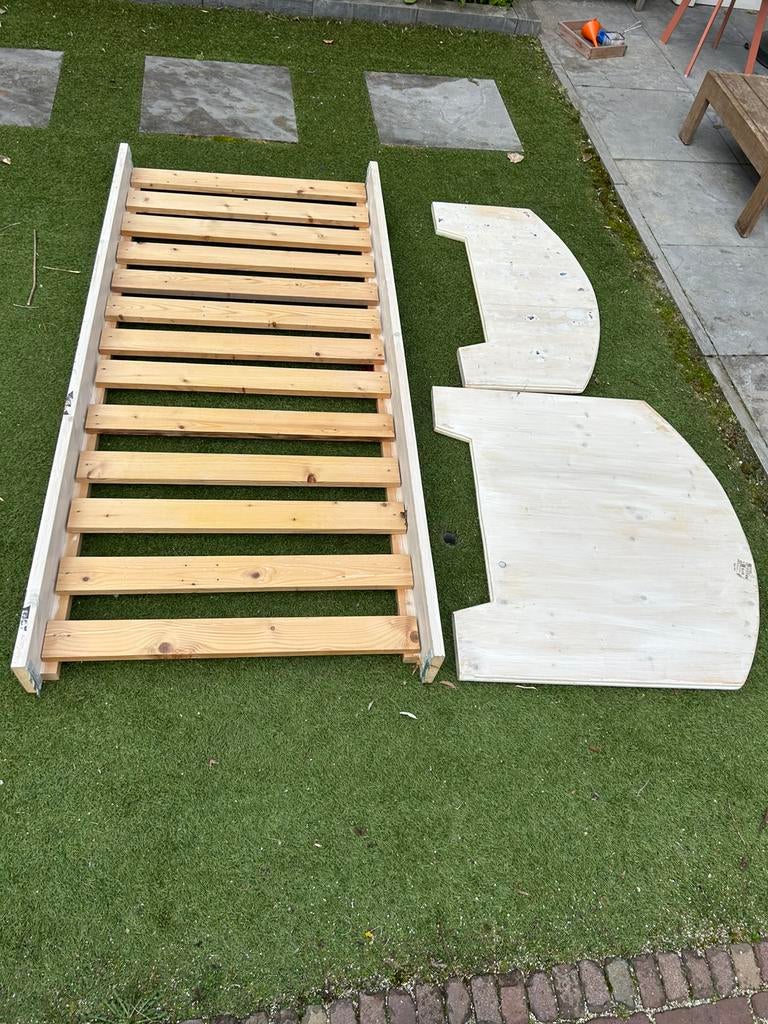 Kinderbed met lattenbodem 80x190, Huis en Inrichting, Slaapkamer | Matrassen en Bedbodems, Ophalen, Gebruikt, Eenpersoons, 190 cm of minder