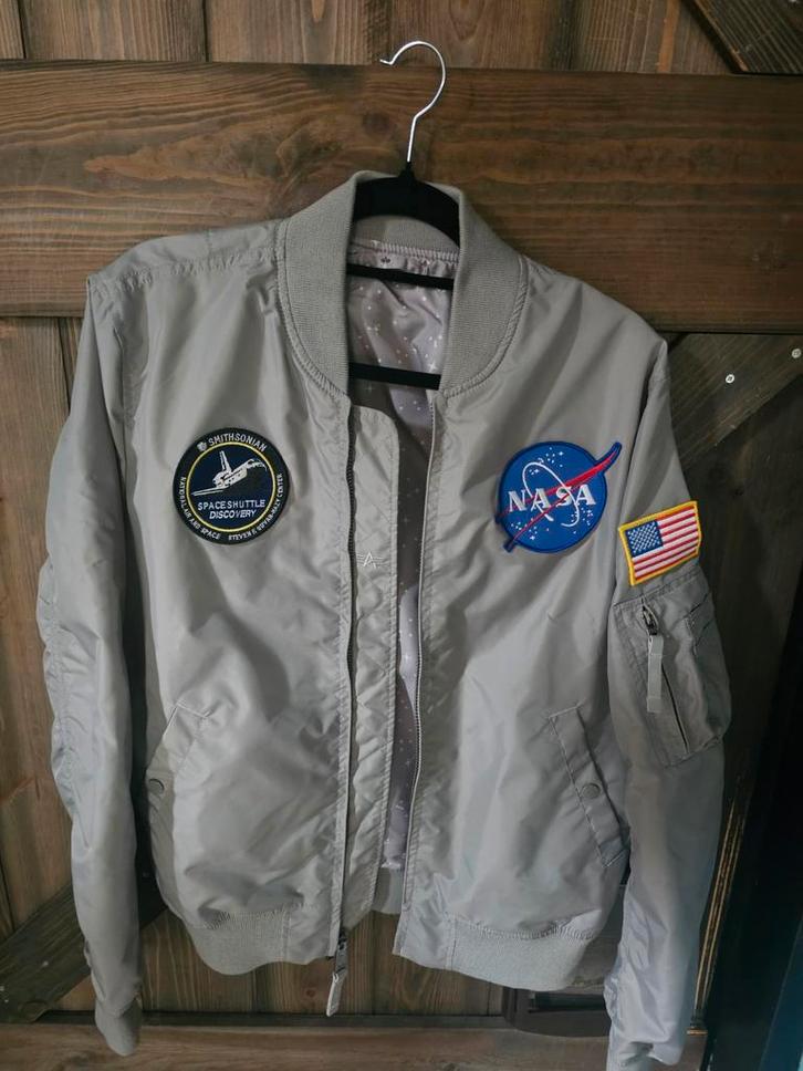 Alpha Industries NASA bomberjack - reversible - maat M, Kleding | Dames, Jassen | Zomer, Zo goed als nieuw, Ophalen of Verzenden