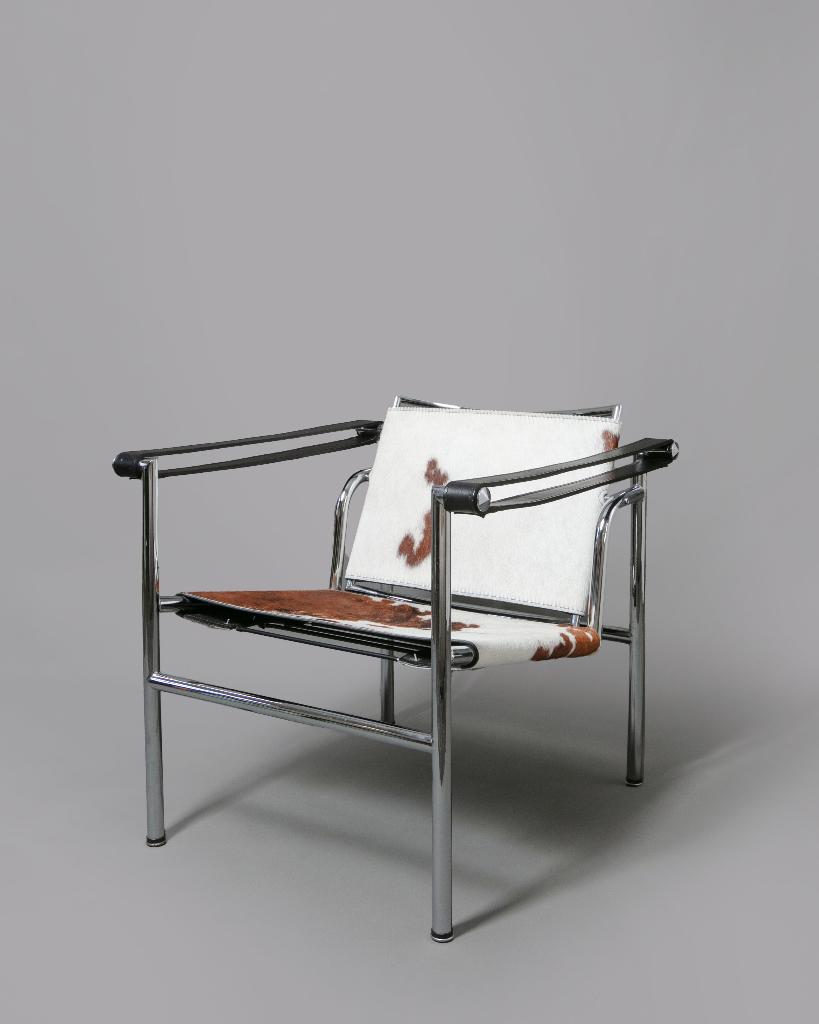 LC1 Stoel van Le Corbusier '80, Overige kleuren, Ophalen of Verzenden, Zo goed als nieuw, Leer