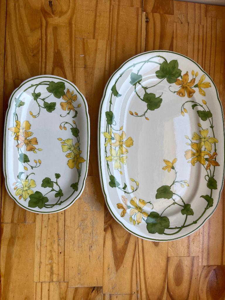 Villeroy en Boch Geranium vleeschalen, Ophalen of Verzenden, Overige stijlen, Porselein, Schaal of Schalen