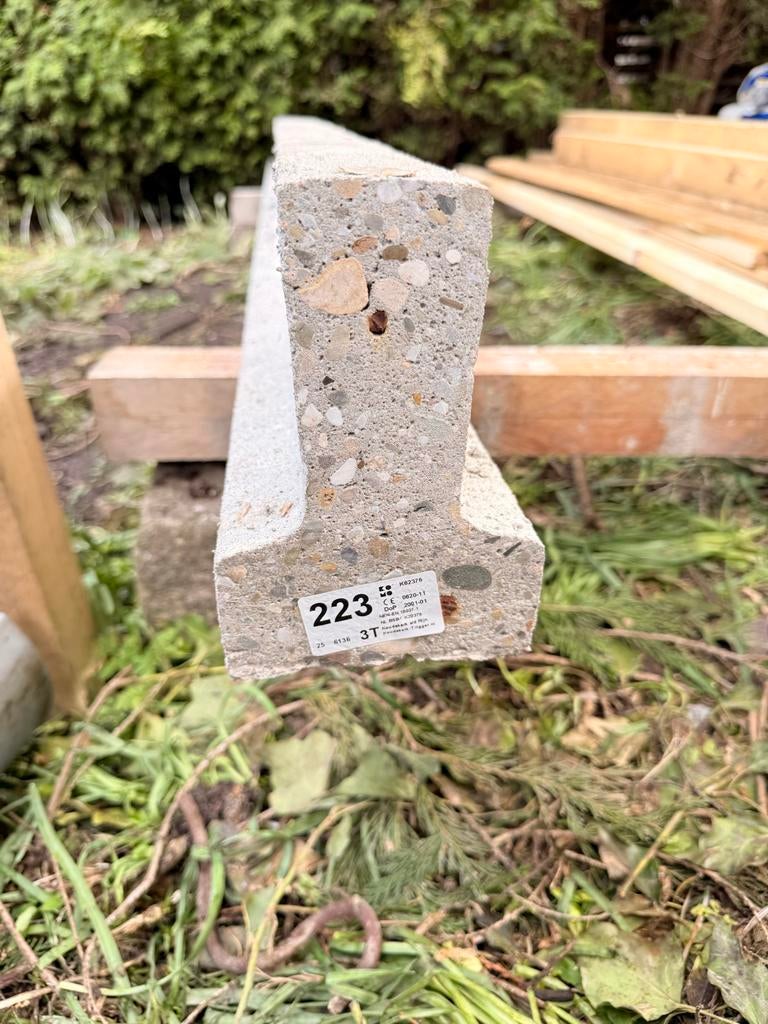 Betonnen balk t 25 balken broodjes vloer 2.25, Ophalen, Gebruikt, 200 tot 250 cm, 50 mm of meer