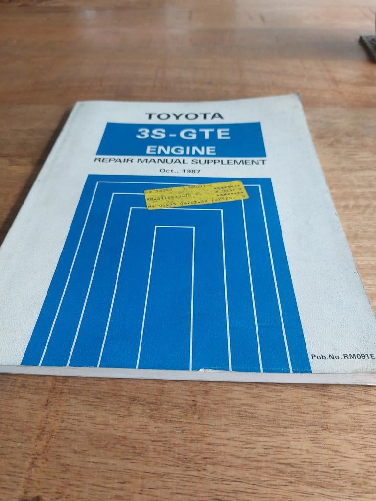 REPAIR MANUAL ENGINE TOYOTA 3S-GTE MOTOR SUPPLEMENT, Ophalen of Verzenden