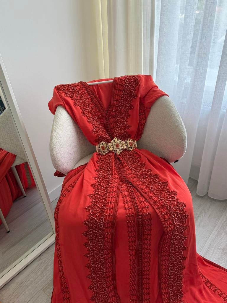 Mooie nieuwe takchita, maat S/M/L, Maat 38/40 (M), Nieuw, Oranje, Ophalen of Verzenden