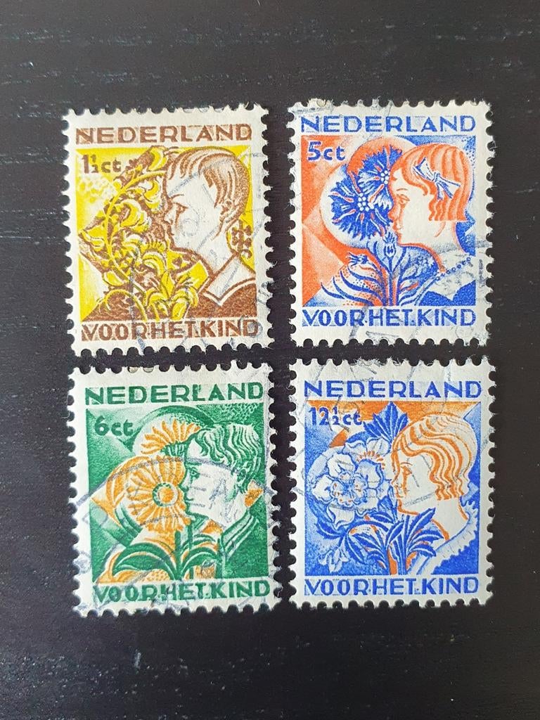 Nederland 1932 Kinderzegels NVPH 248-251 gestempeld, Verzenden, T/m 1940, Gestempeld