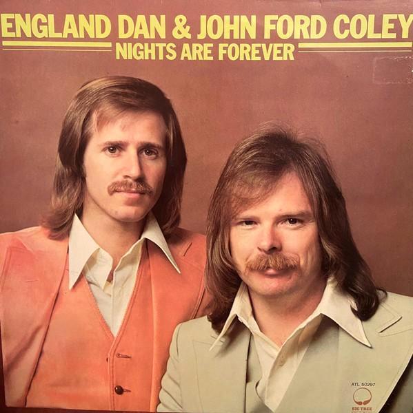 LP - England Dan & John Ford Coley ‎– Nights Are Forever, Cd's en Dvd's, Vinyl | Rock, Gebruikt, Poprock, 12 inch, Ophalen of Verzenden