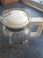 Glazen theepot met koeienprint - Vintage design, Ophalen of Verzenden, Gebruikt