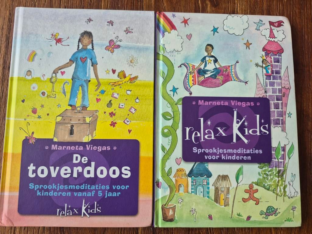 Marneta Viegas - Relax Kids - 2 boeken, Meditatie of Yoga, Ophalen of Verzenden, Zo goed als nieuw, Instructieboek